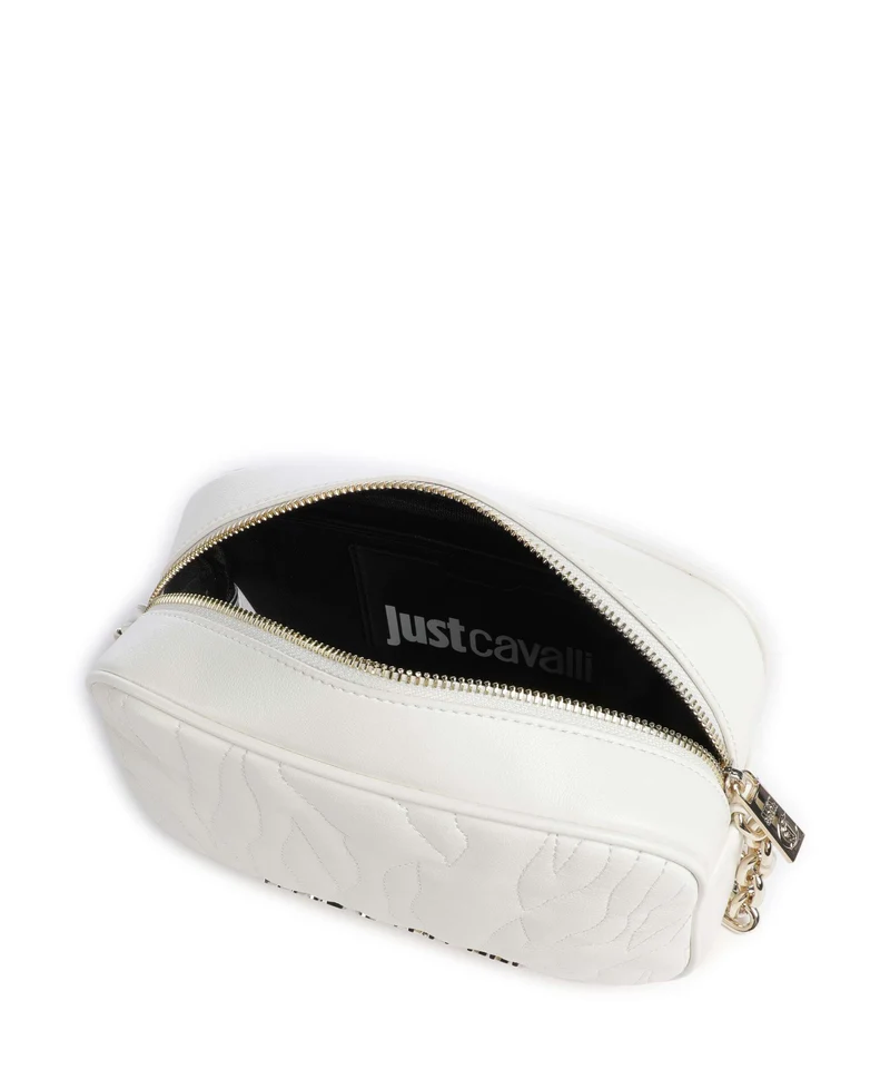 Just Cavalli Quilted Zebra Umhängetasche white