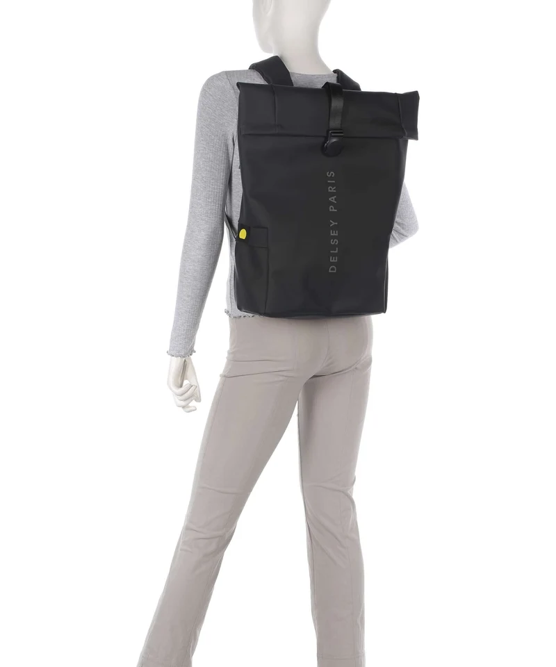 Delsey Paris Turenne Soft Rolltop Rucksack schwarz