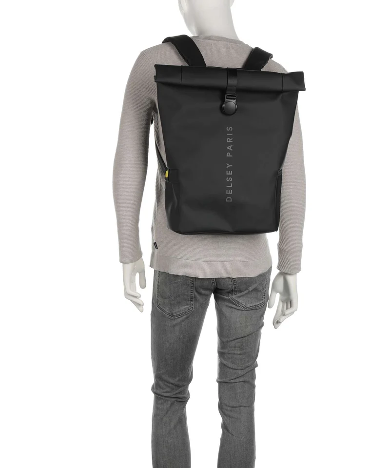 Delsey Paris Turenne Soft Rolltop Rucksack schwarz