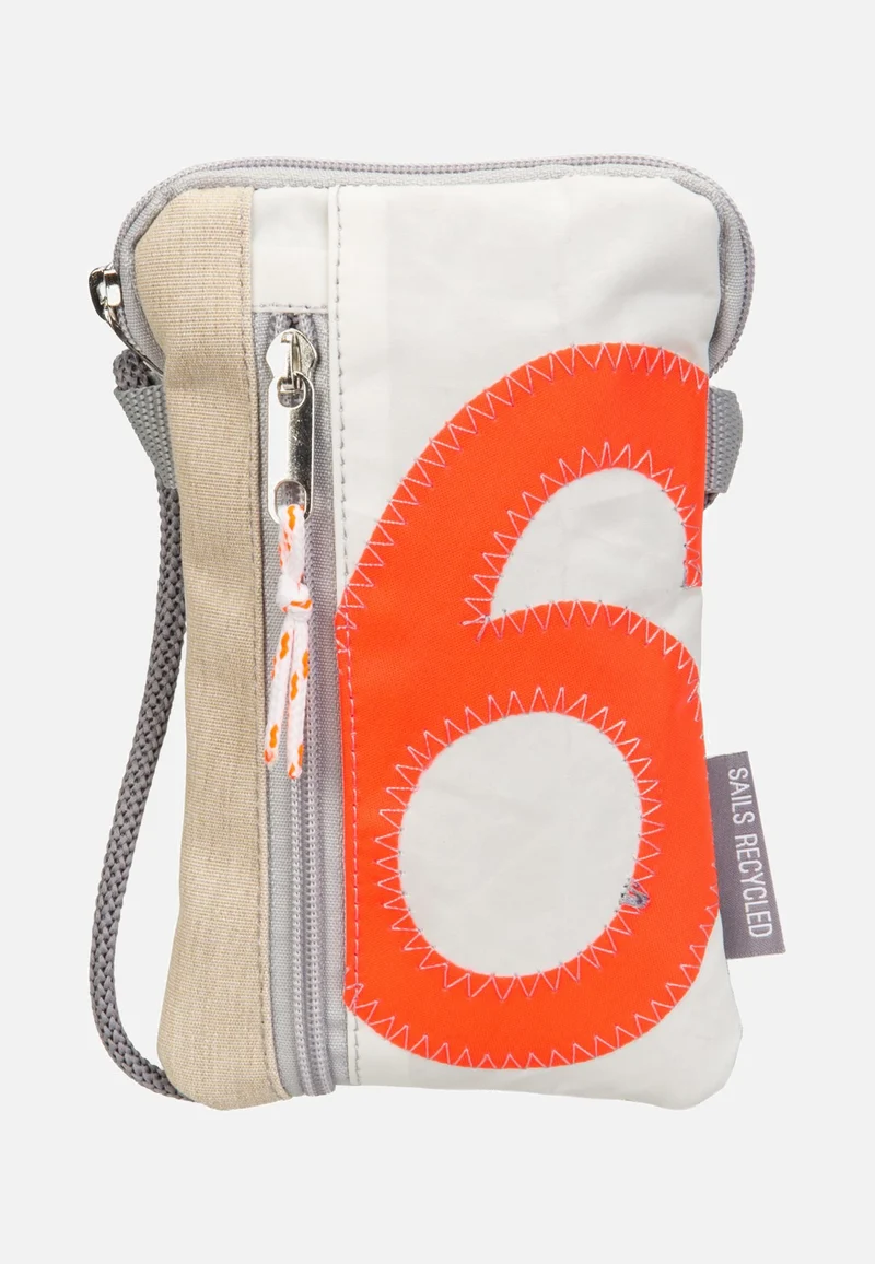 Nautik Lütt Weiss/Sand/Zahl Orange - Handytasche