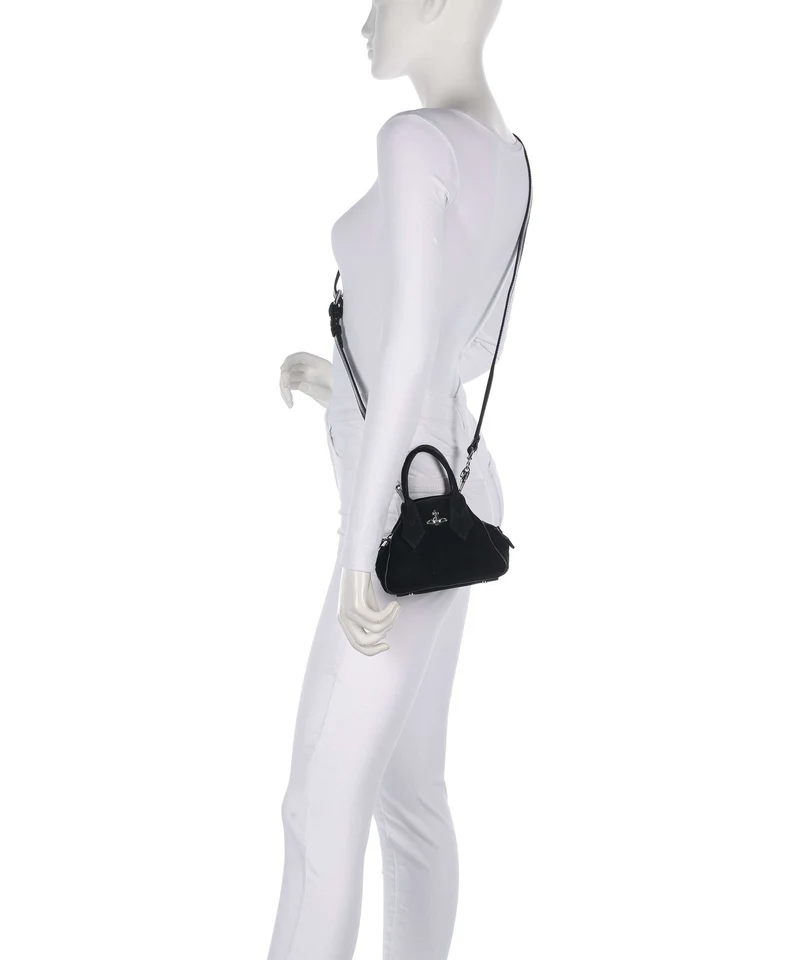 Vivienne Westwood Yasmine Suede Mini Umhängetasche black