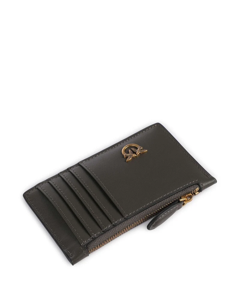 Pinko Airone Kreditkartenetui verde fango/antique gold