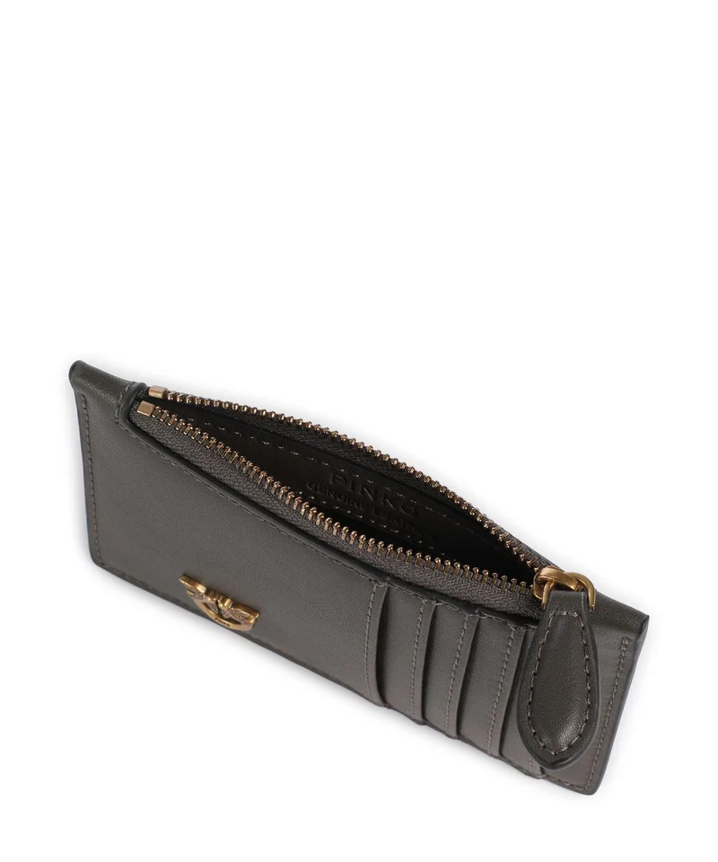 Pinko Airone Kreditkartenetui verde fango/antique gold