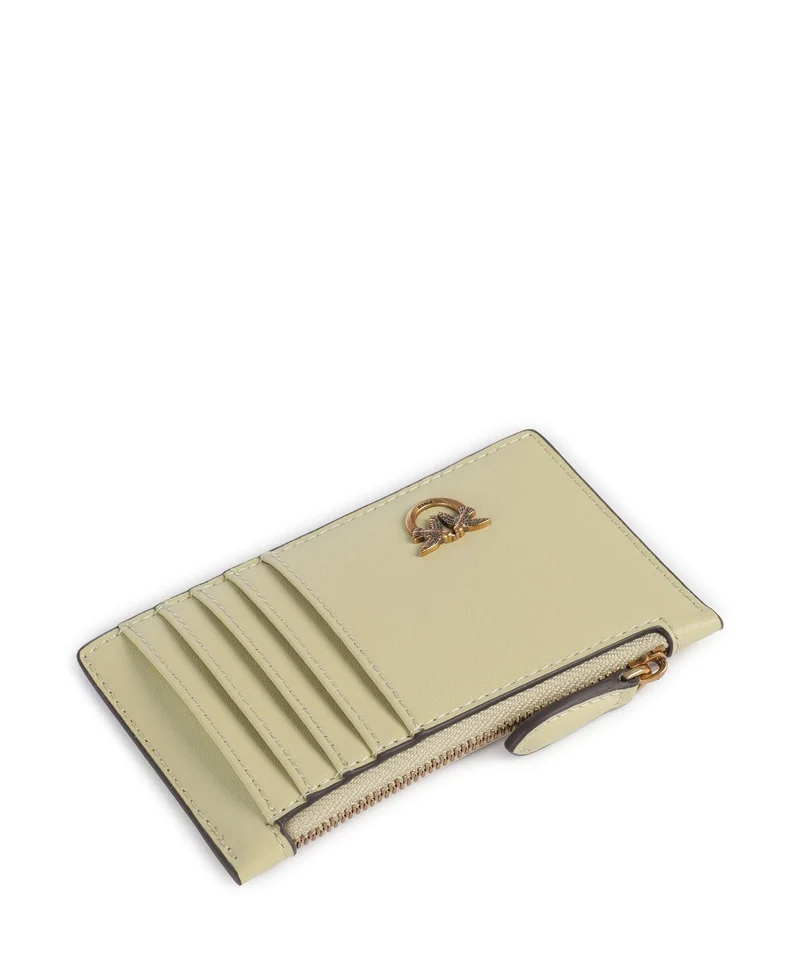 Pinko Airone Kreditkartenetui giallo vaniglia/antique gold