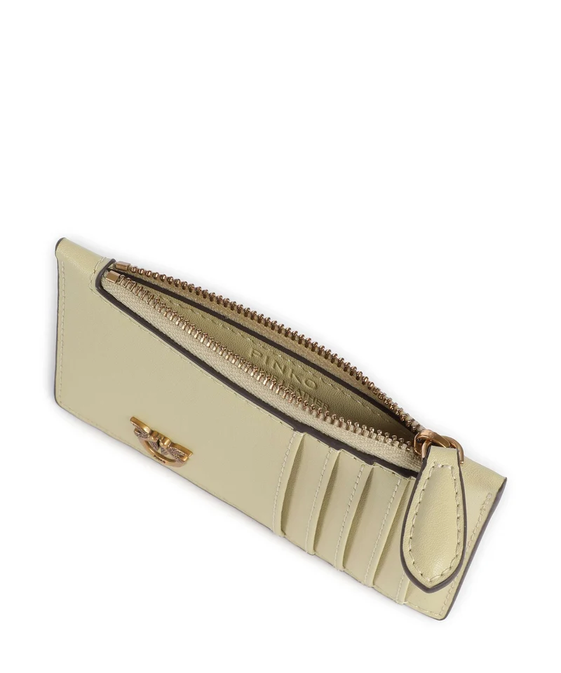 Pinko Airone Kreditkartenetui giallo vaniglia/antique gold