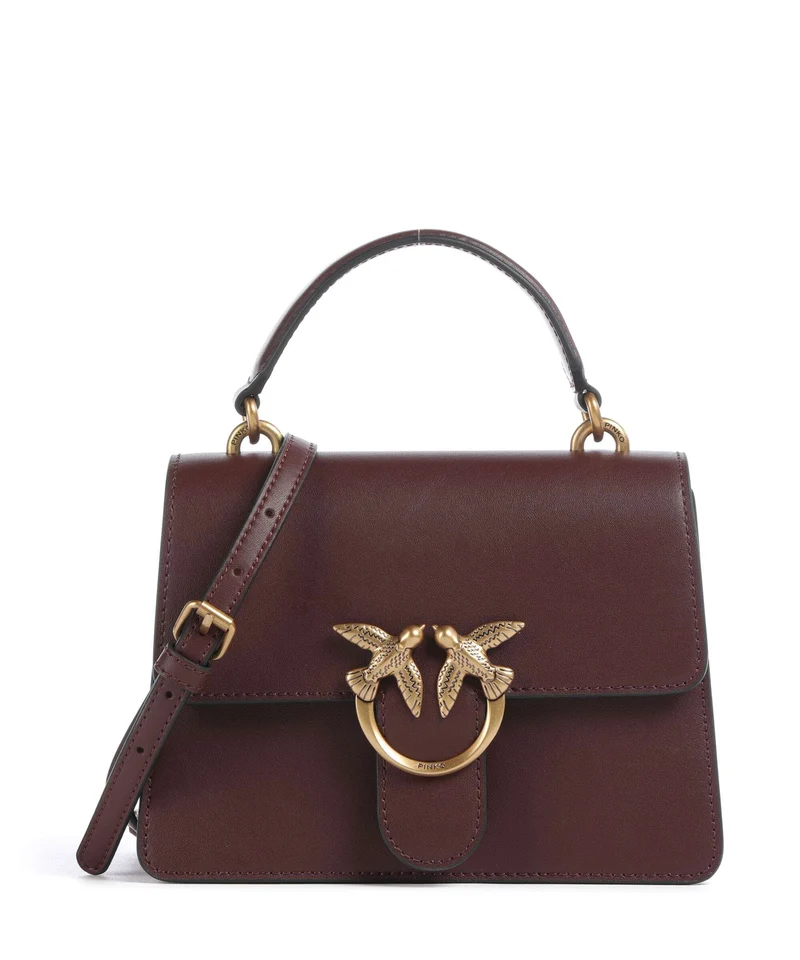 Pinko Love One Mini Handtasche burgundy wine/antique gold