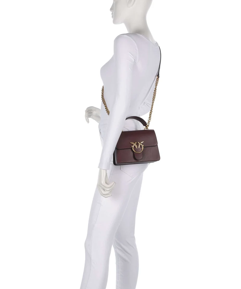 Pinko Love One Mini Handtasche burgundy wine/antique gold