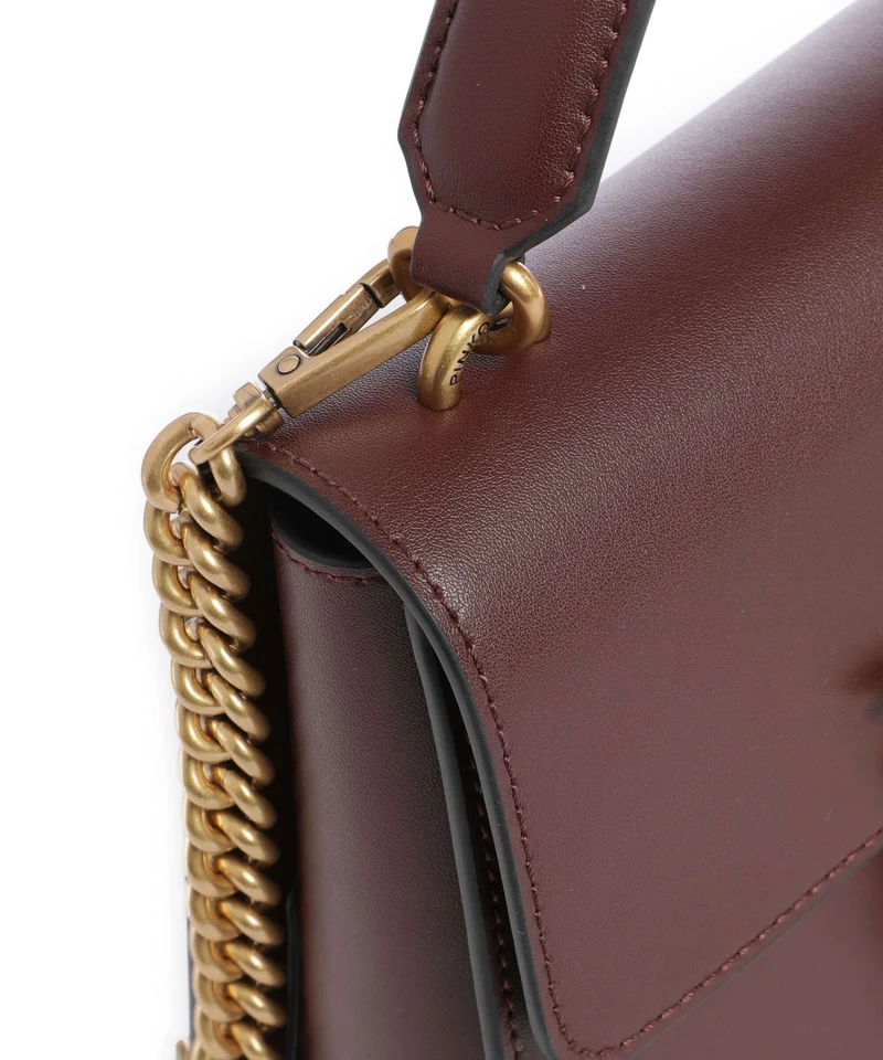 Pinko Love One Mini Handtasche burgundy wine/antique gold