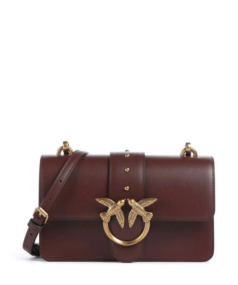 Pinko Love One Mini Umhängetasche burgundy wine/antique gold