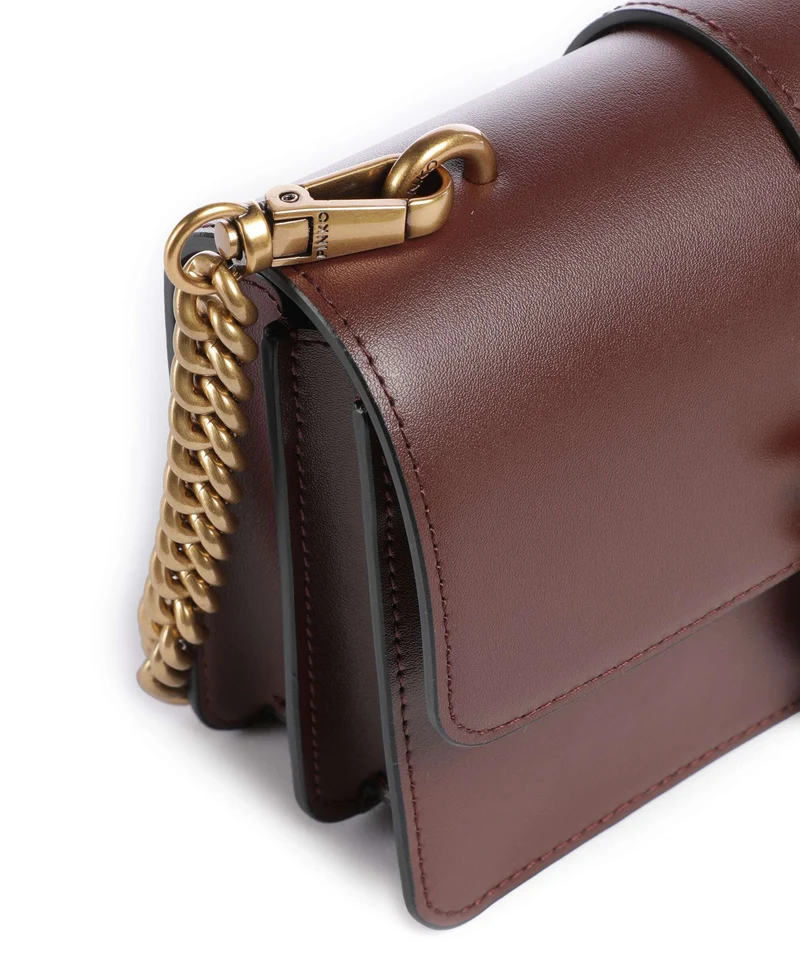 Pinko Love One Mini Umhängetasche burgundy wine/antique gold