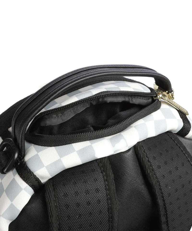 Sprayground Cream And Brown Tear Check Rucksack multicolour