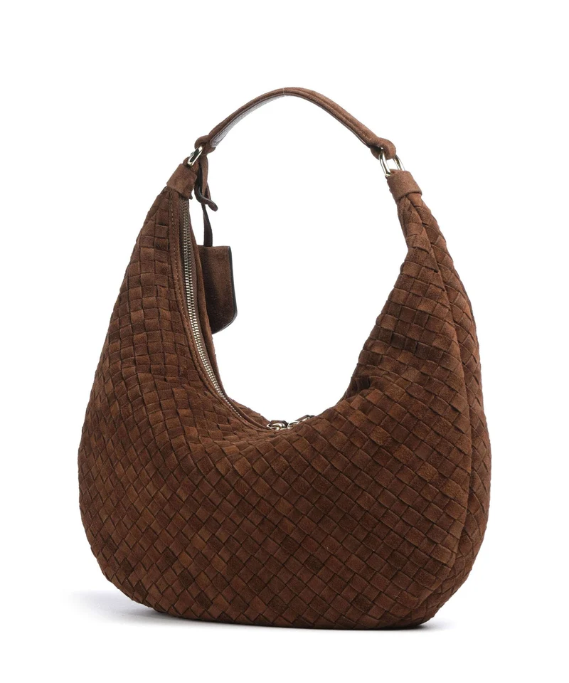 Abro Suede Nana Small Beuteltasche wood