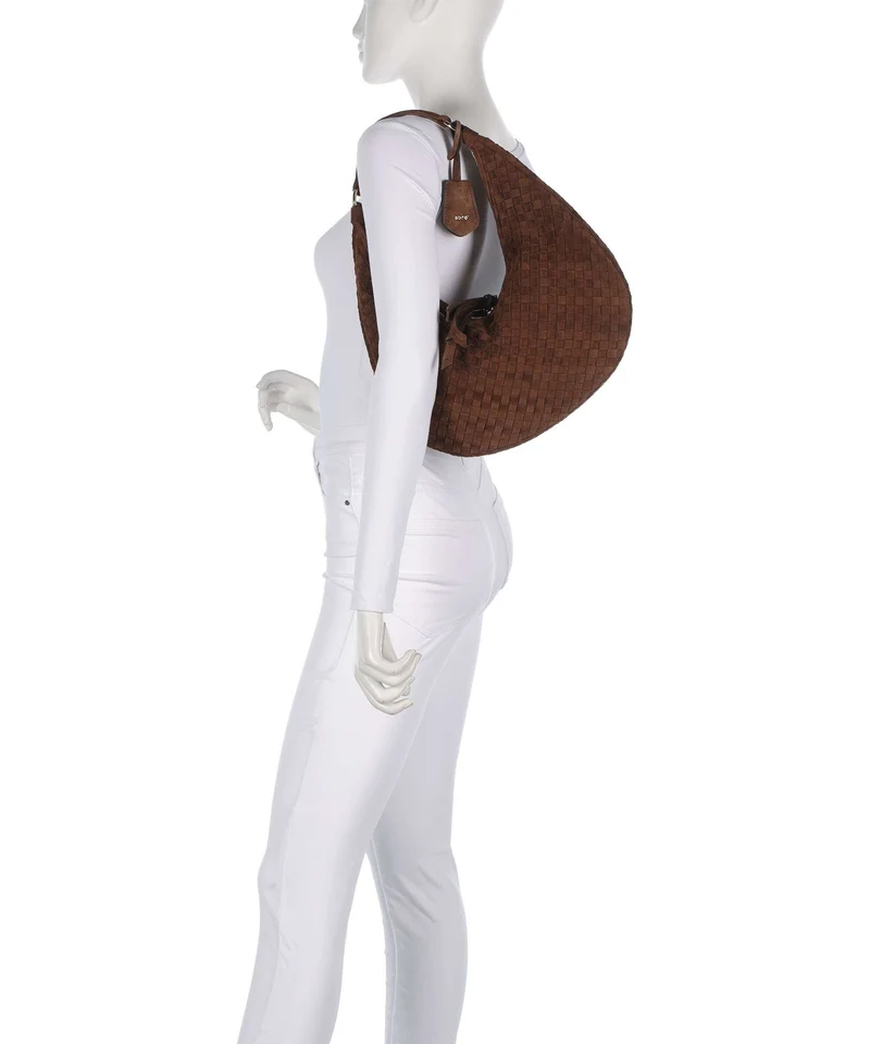 Abro Suede Nana Small Beuteltasche wood