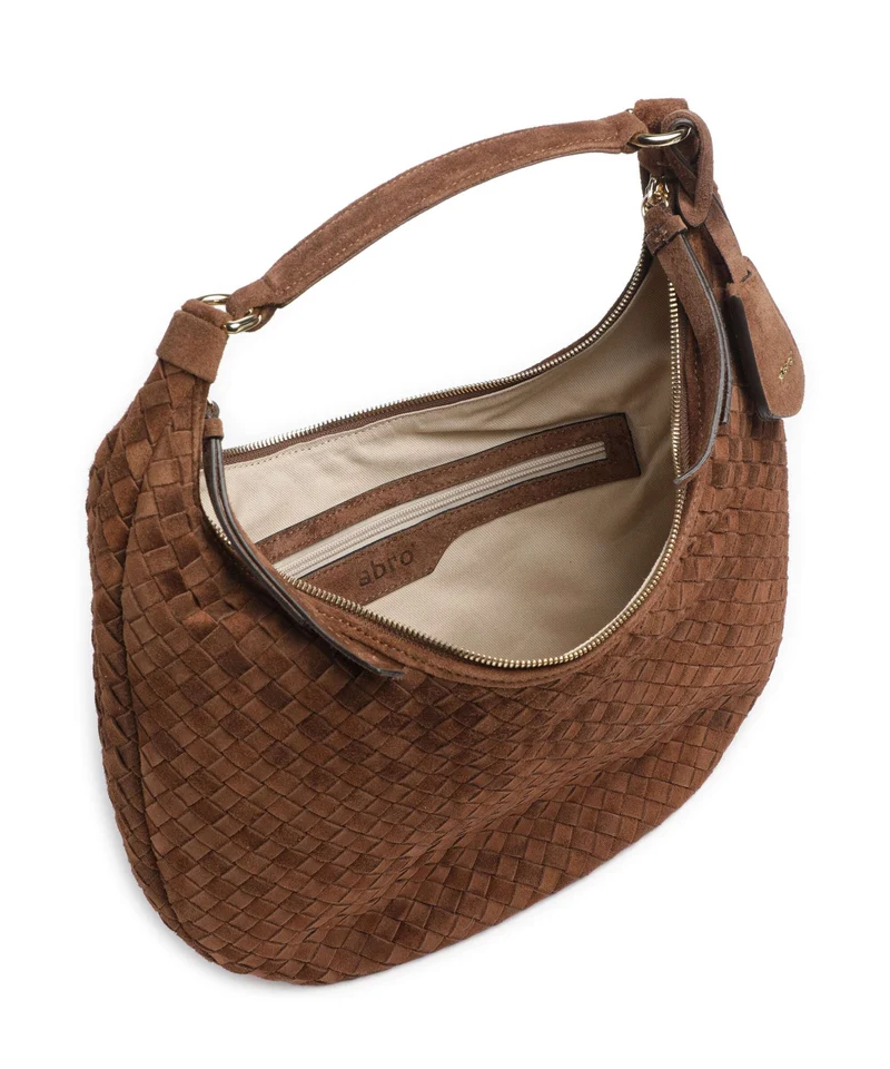 Abro Suede Nana Small Beuteltasche wood