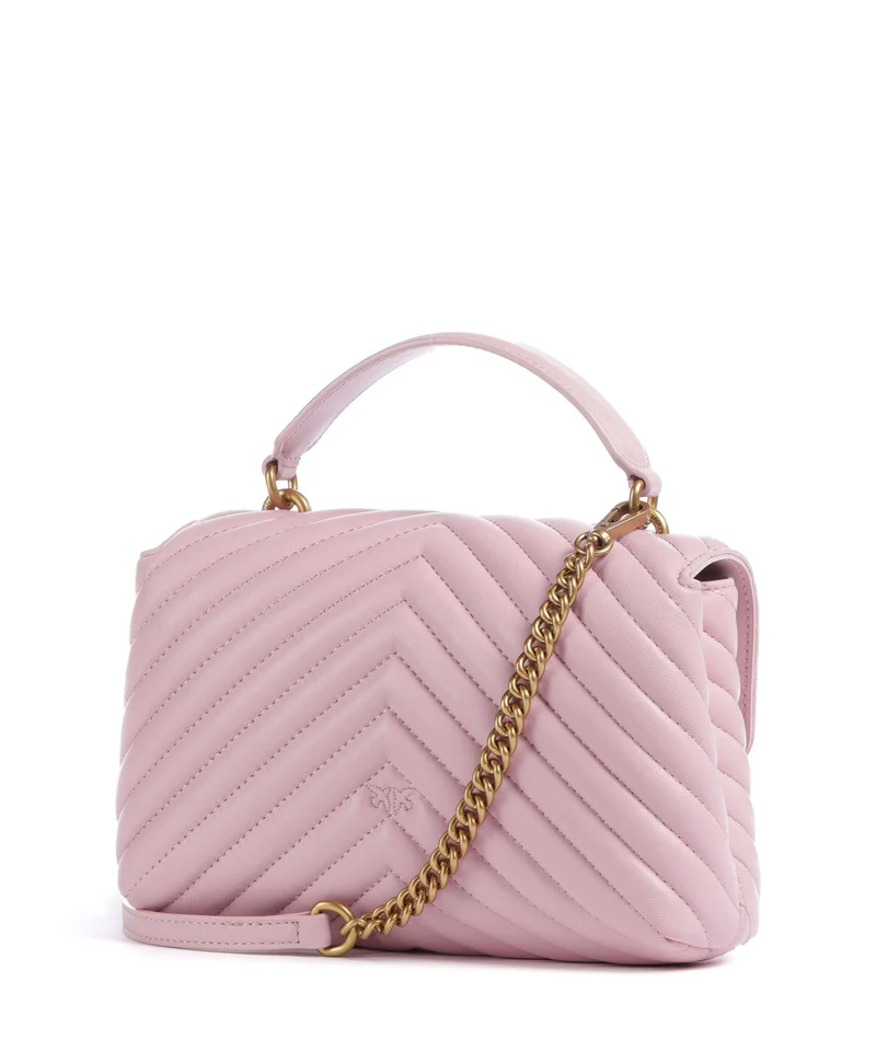 Pinko Love Lady Puff Mini Handtasche rosa chiaro/antique gold