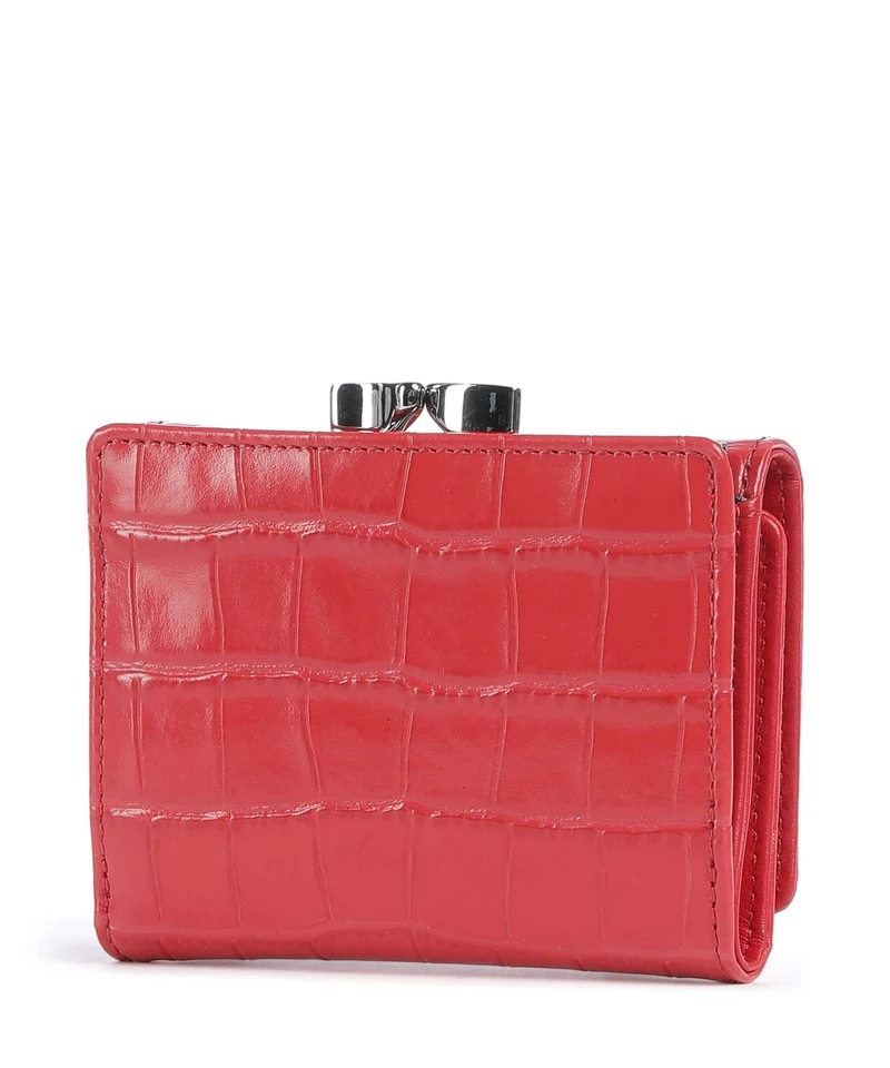 Vivienne Westwood Frame Embossed Croc Small Geldbörse coral