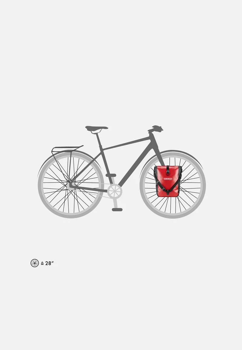 Sport-Roller Rot Schwarz - Fahrradtasche