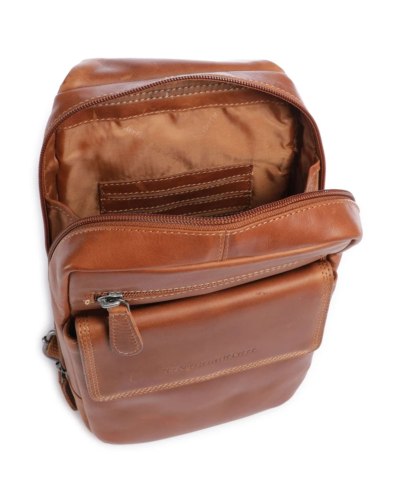 The Chesterfield Brand Wax Pull Up Cow Turelle Slingbag cognac