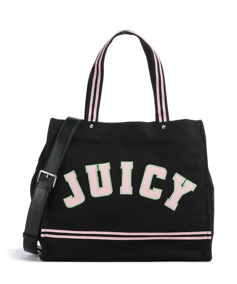 Juicy Couture Iris Patch Canvas L Shopper black/juicy pink