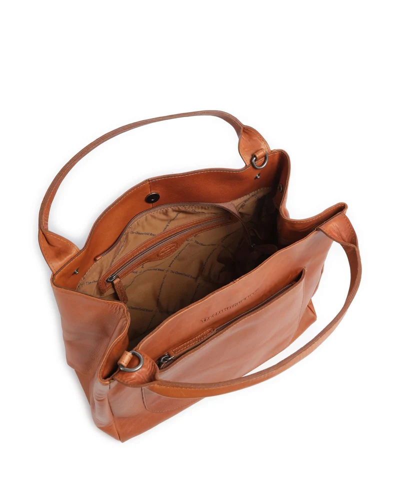 The Chesterfield Brand Wax Pull Up Cow Fioline Handtasche cognac