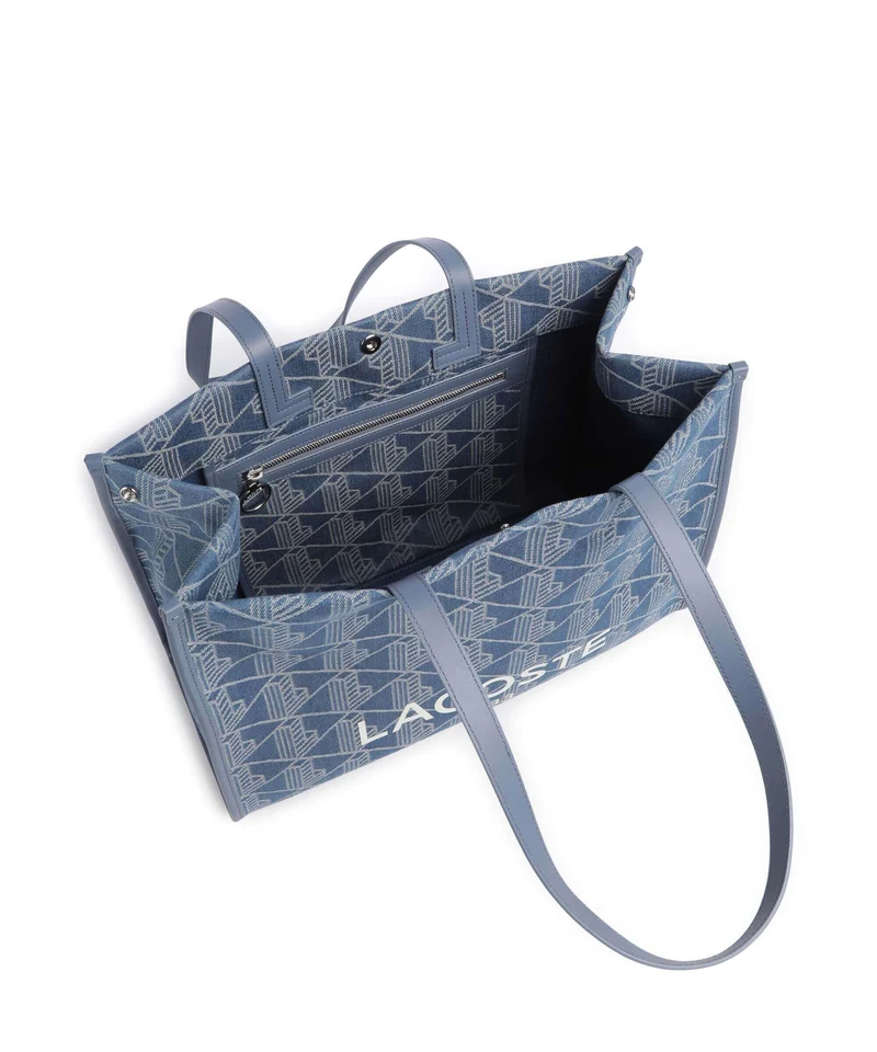 Lacoste Heritage Jacquard Shopper denim