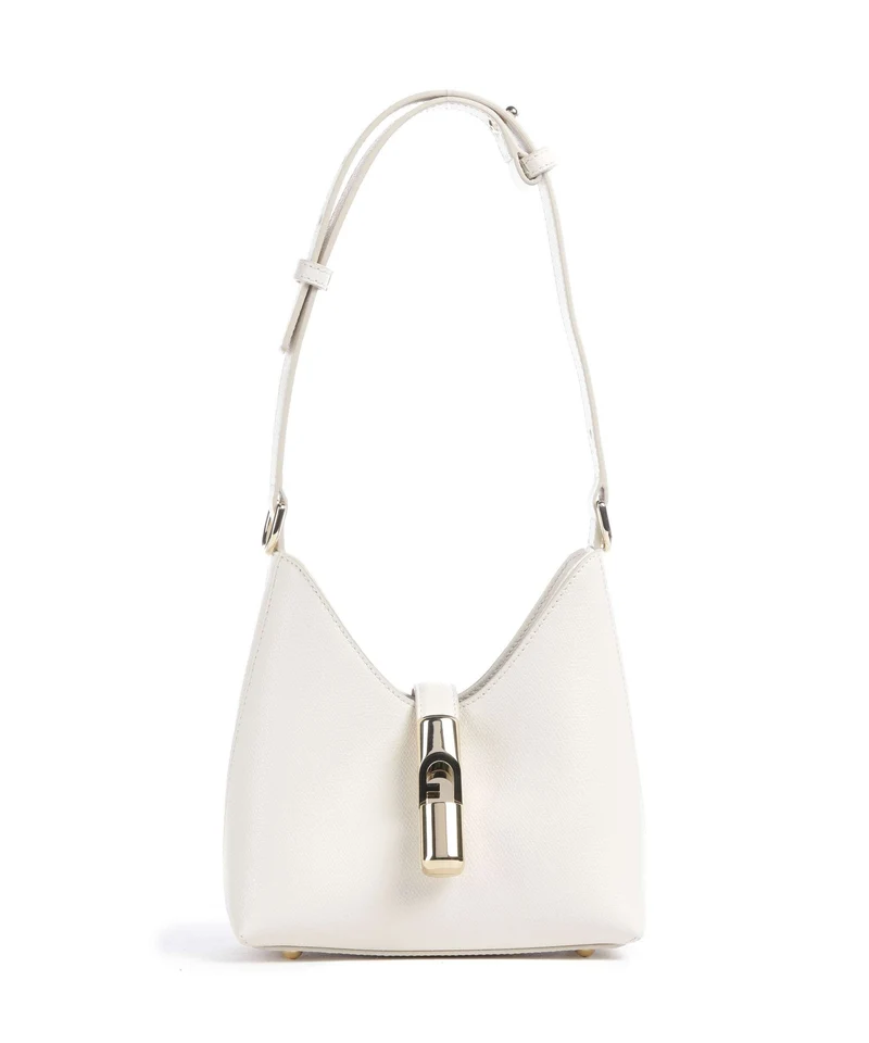 Furla Iride Mini Schultertasche panna