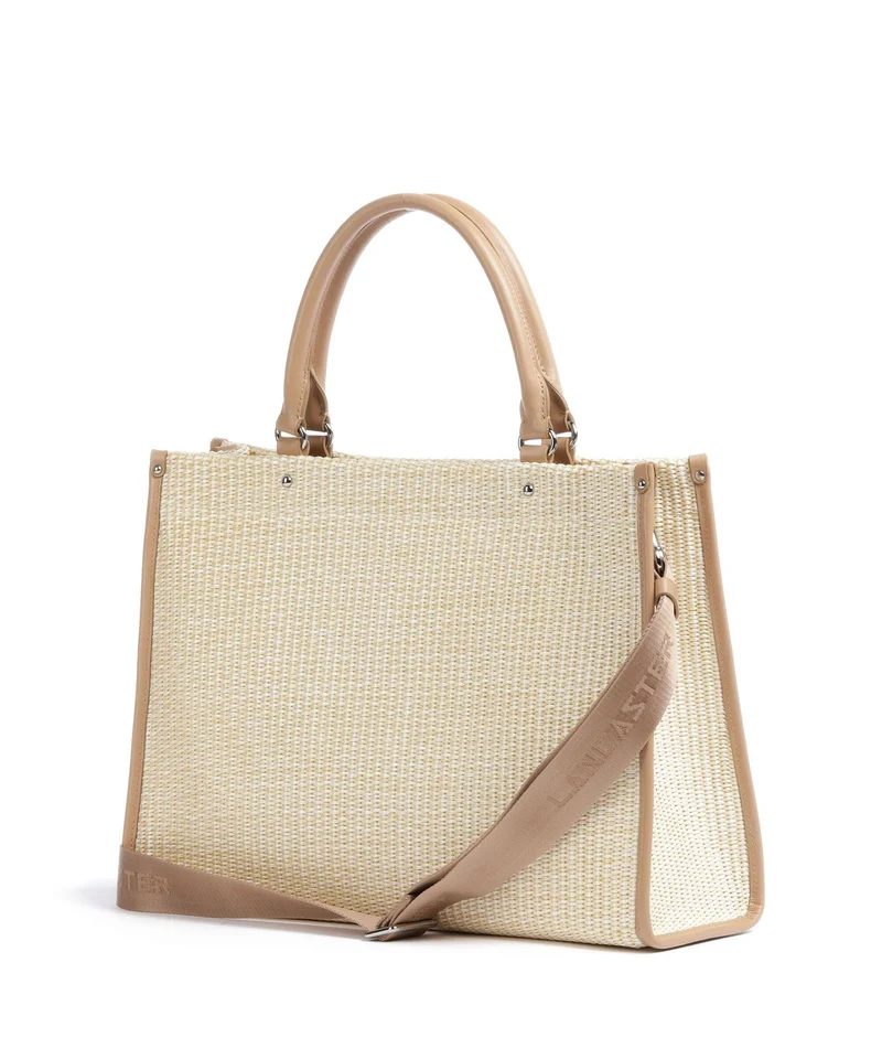 Lancaster Actual Osier Mini Handtasche beige
