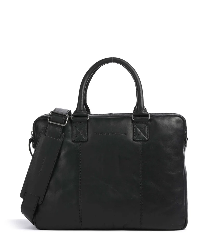 The Chesterfield Brand Wax Pull Up Cow Fabian Aktentasche black