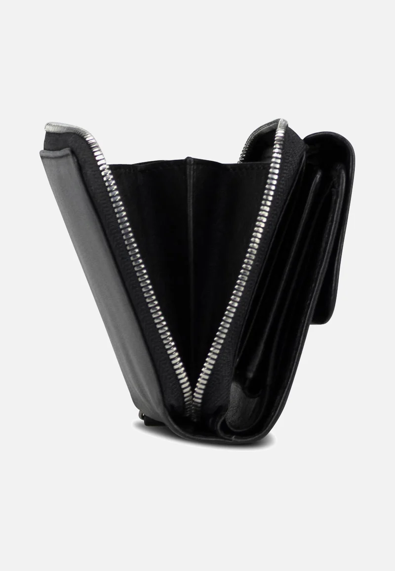 Odense Zip 6332 Medium Black - Portemonnaie