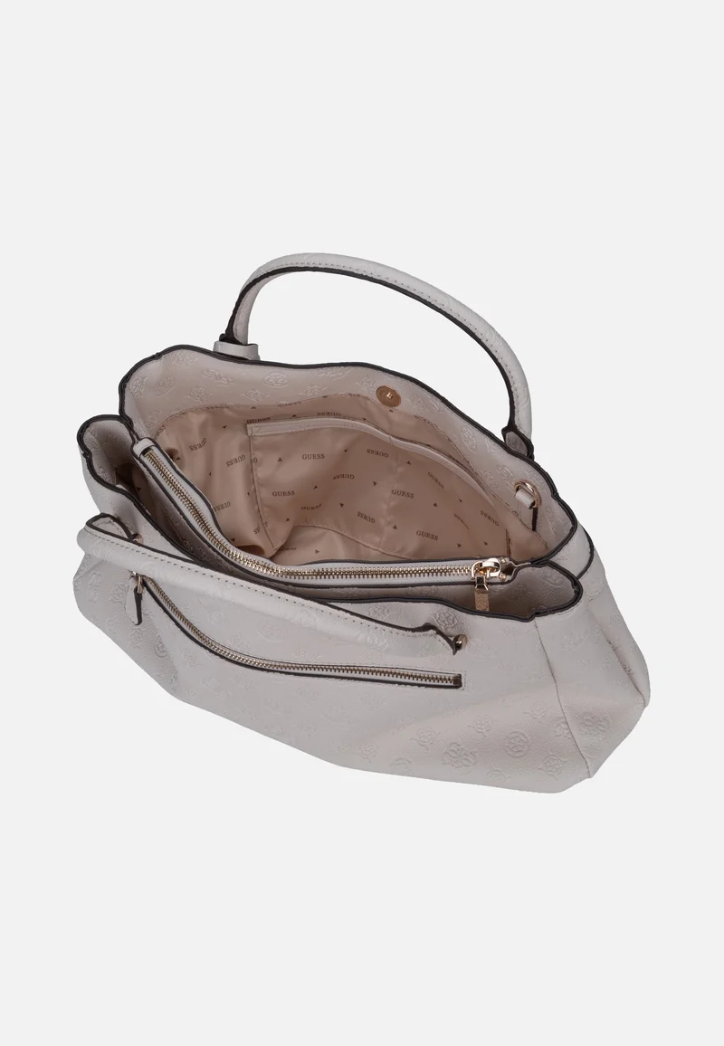 Ella Logo Large Girlfriend 46060 Stone Logo - Satchel