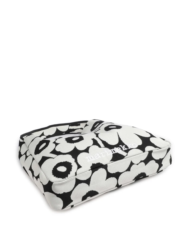 Marimekko Knitted Unikko Beuteltasche black/offwhite