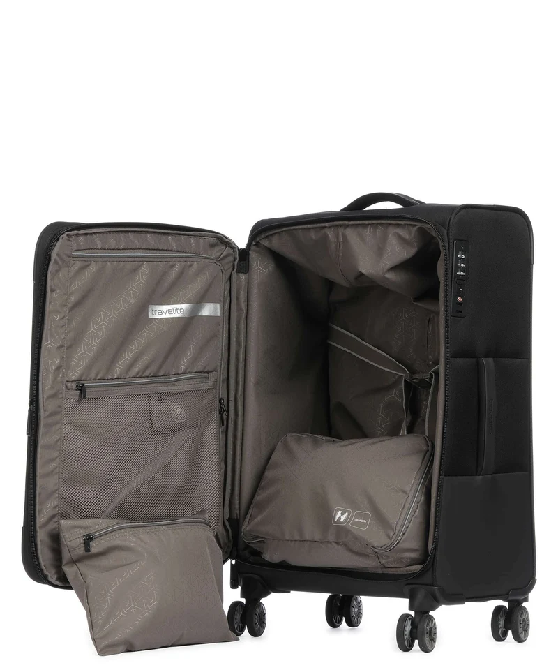 Travelite Crosslite 5.0 4-Rollen Trolley schwarz