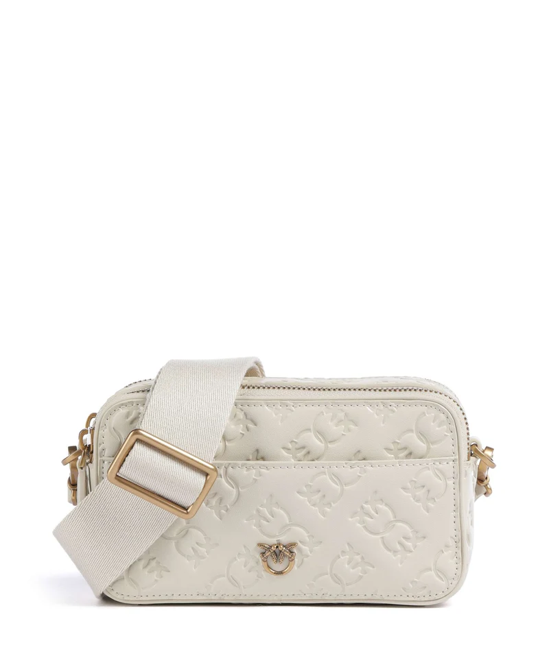 Pinko Mini Umhängetasche bianco seta/antique gold