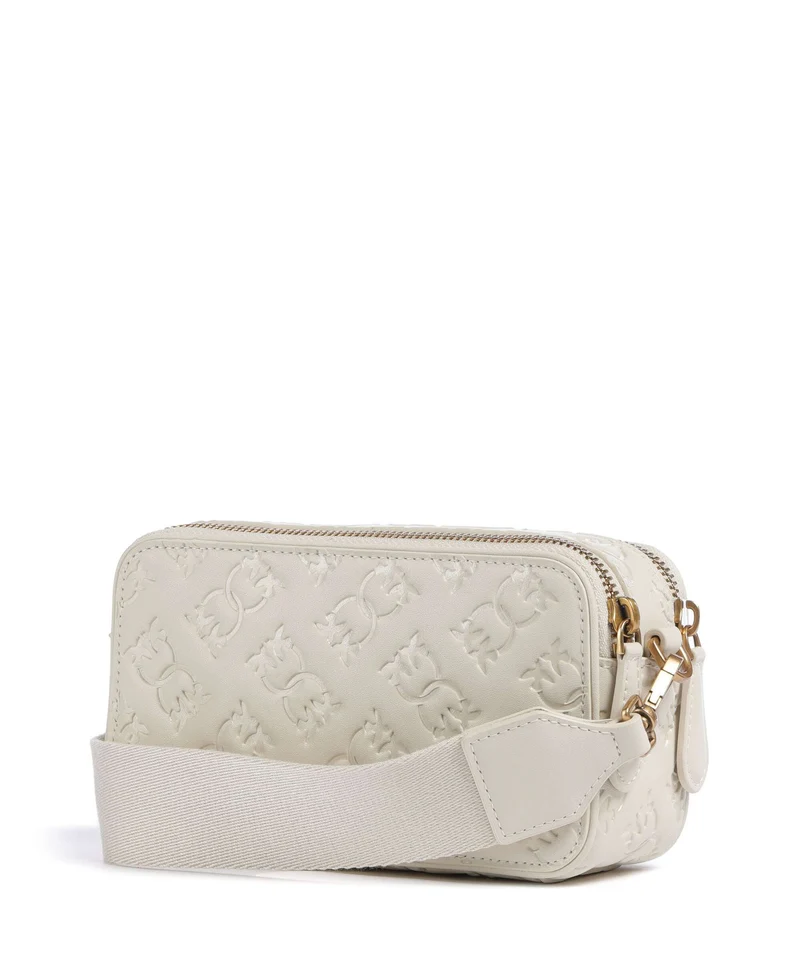 Pinko Mini Umhängetasche bianco seta/antique gold