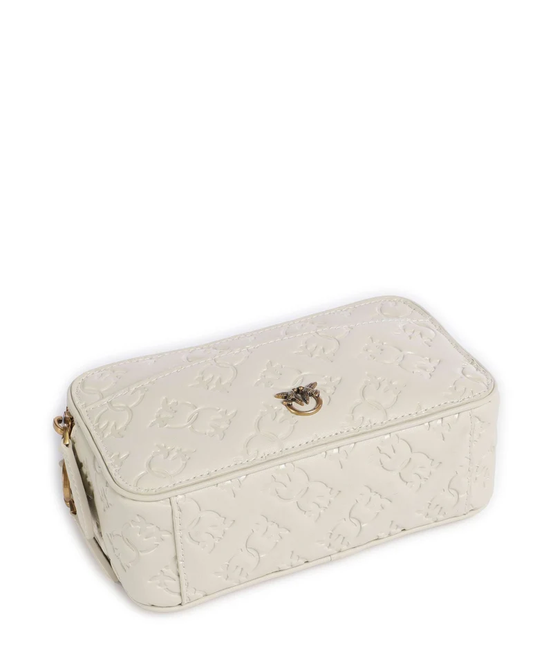 Pinko Mini Umhängetasche bianco seta/antique gold