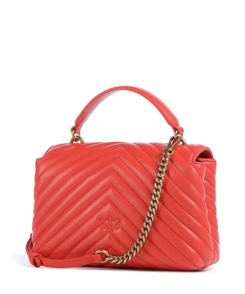 Pinko Love Lady Puff Mini Handtasche rosso mandarino/antique gold