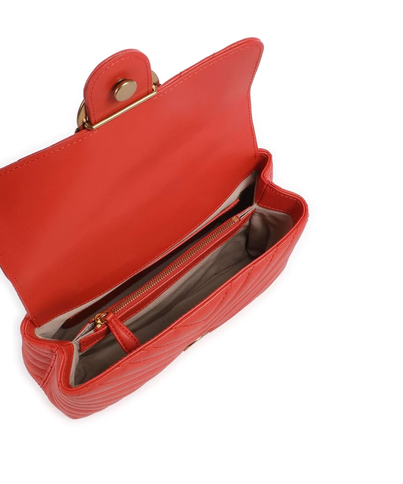 Pinko Love Lady Puff Mini Handtasche rosso mandarino/antique gold