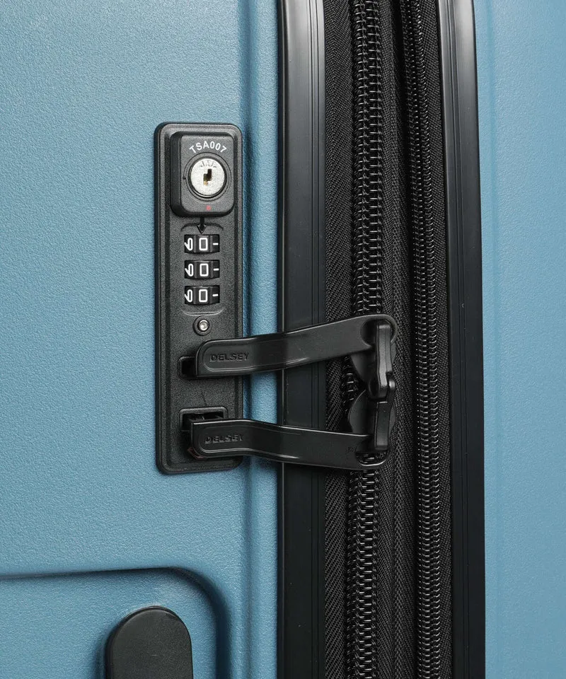 Delsey Paris Belmont Plus 4-Rollen Trolley zink blau