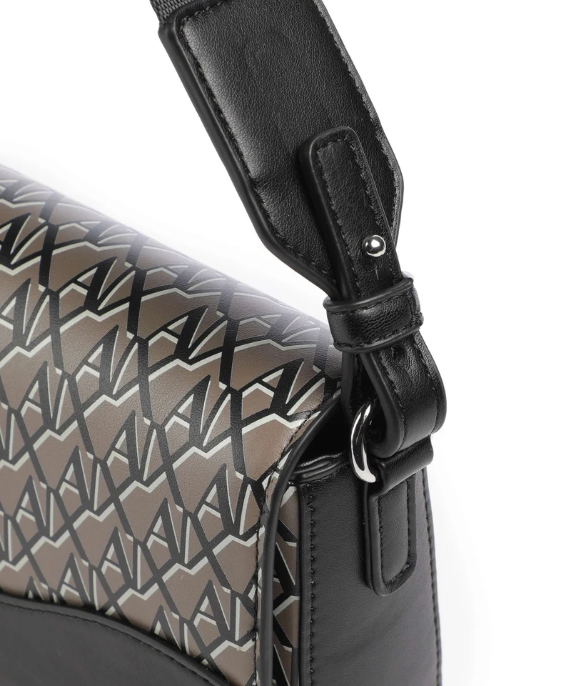 Armani Exchange Wave Monogram Umhängetasche brown bass/black