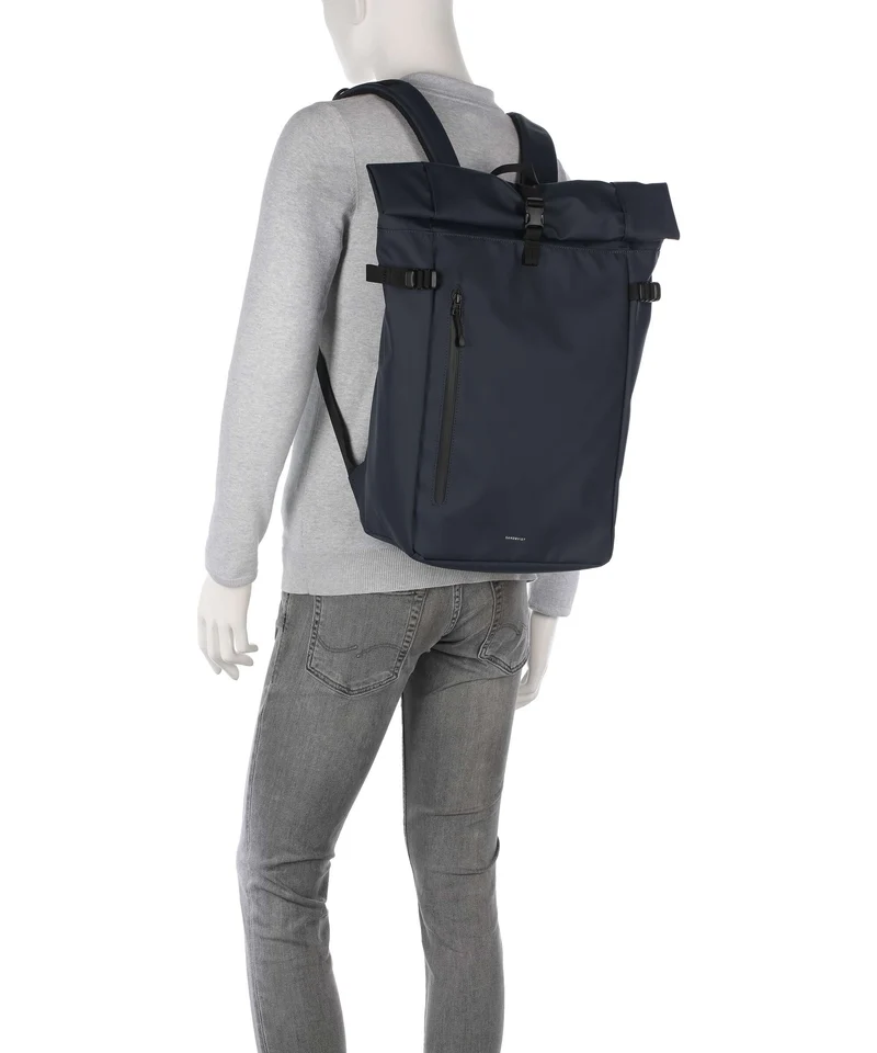 Sandqvist Stream L Rolltop Rucksack navy