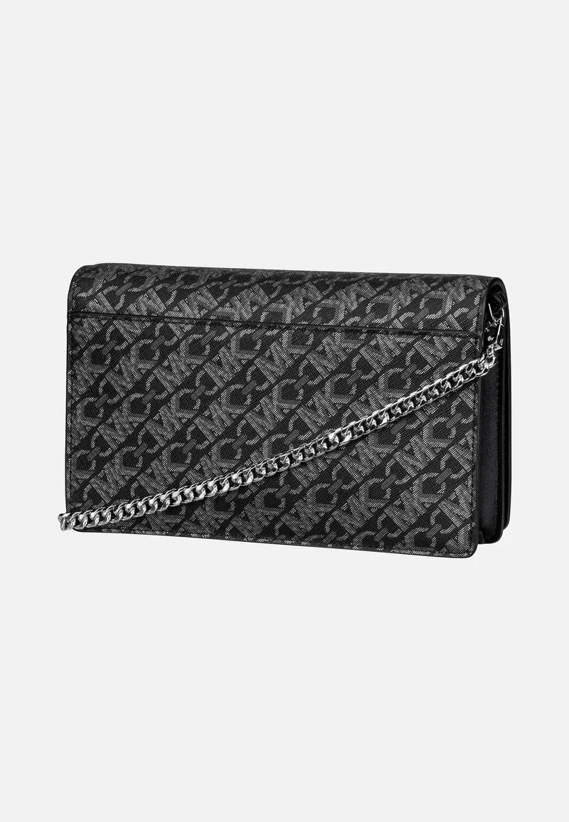 Jet Set Medium Flap Chain MK SIG Black/Silver - Abendtasche