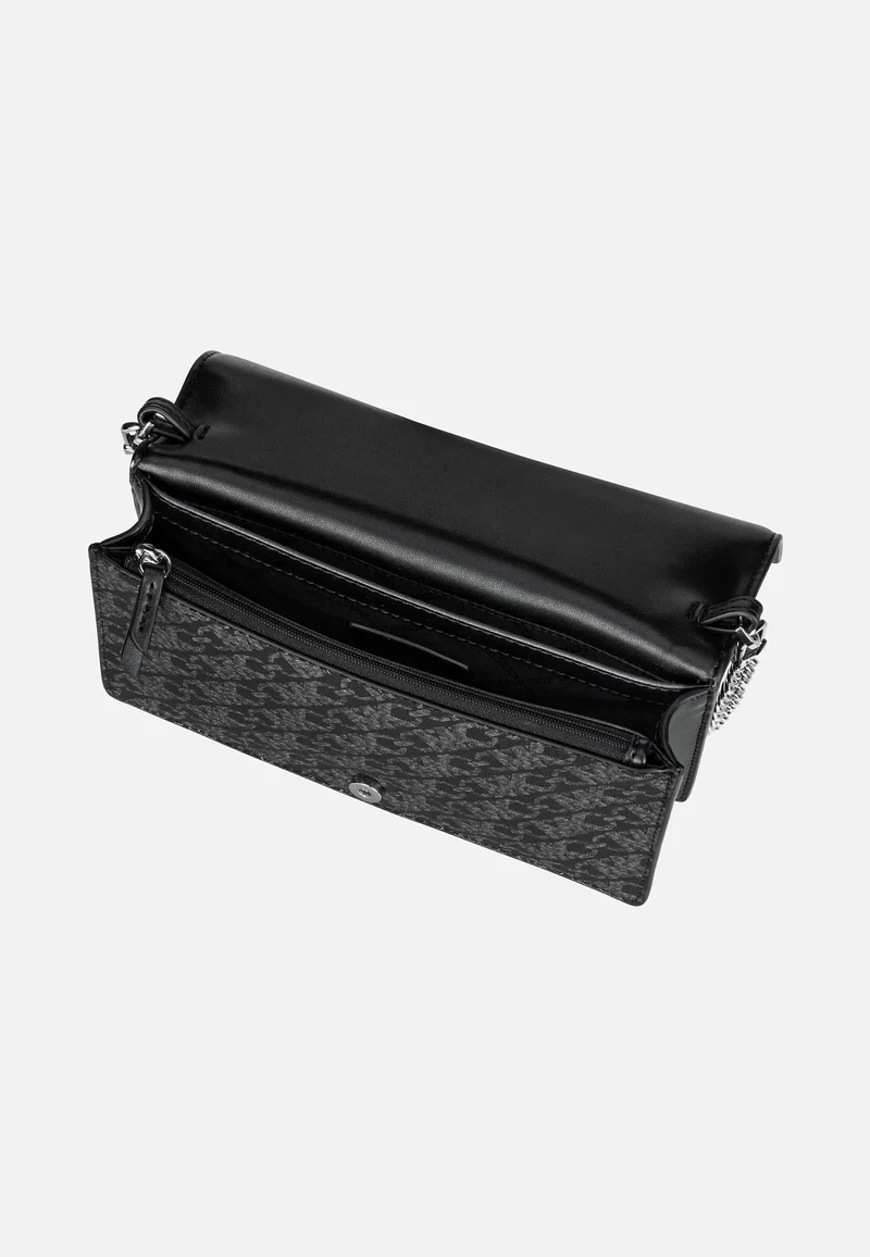 Jet Set Medium Flap Chain MK SIG Black/Silver - Abendtasche