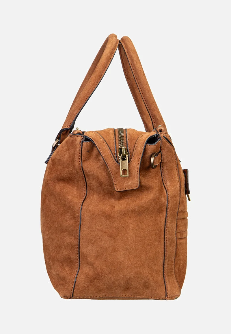 Delia Satchel M Suede Brown - Satchel