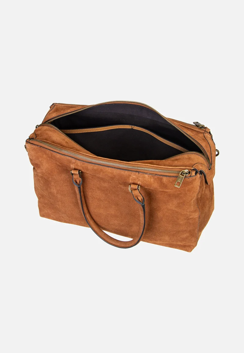 Delia Satchel M Suede Brown - Satchel