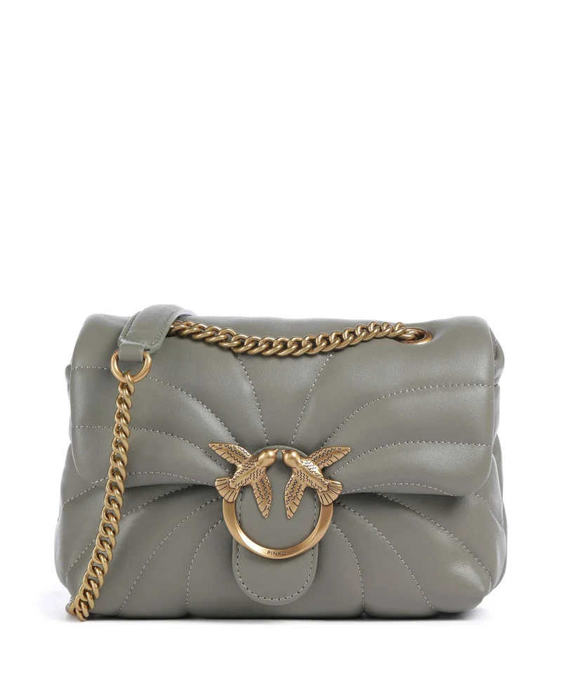 Pinko Love Puff Mini Schultertasche verde vertiver/antique gold