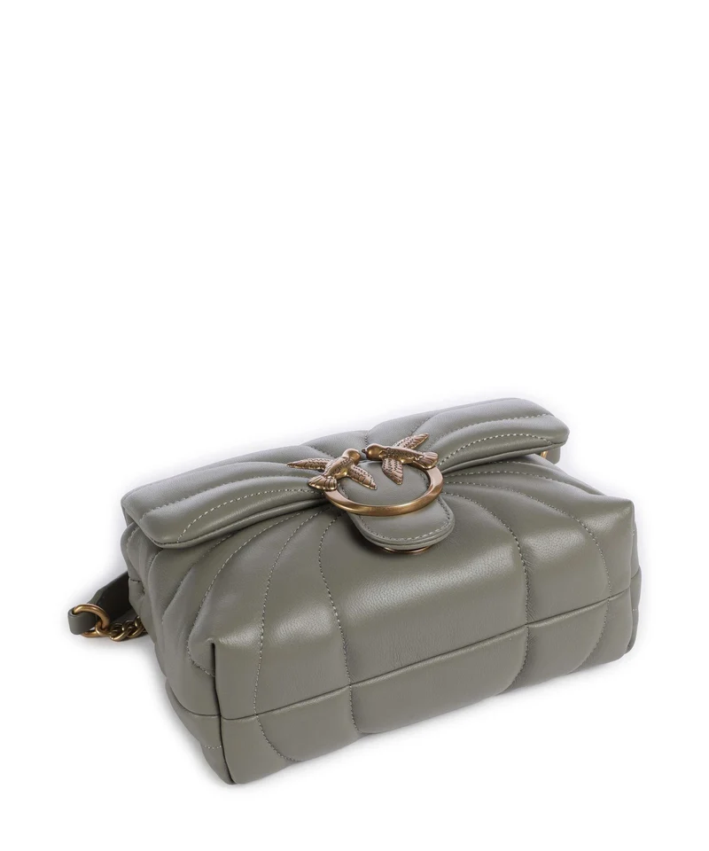 Pinko Love Puff Mini Schultertasche verde vertiver/antique gold