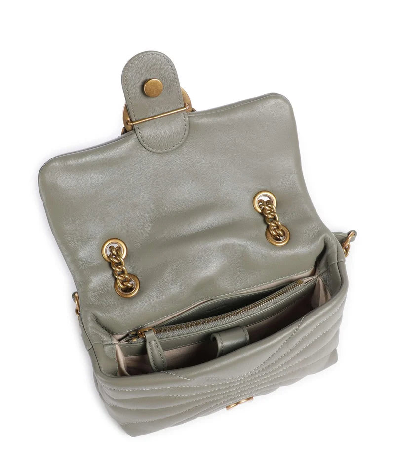 Pinko Love Puff Mini Schultertasche verde vertiver/antique gold