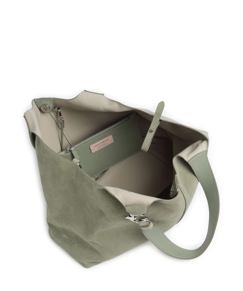 Coccinelle C-Easy Suede Beuteltasche greenery