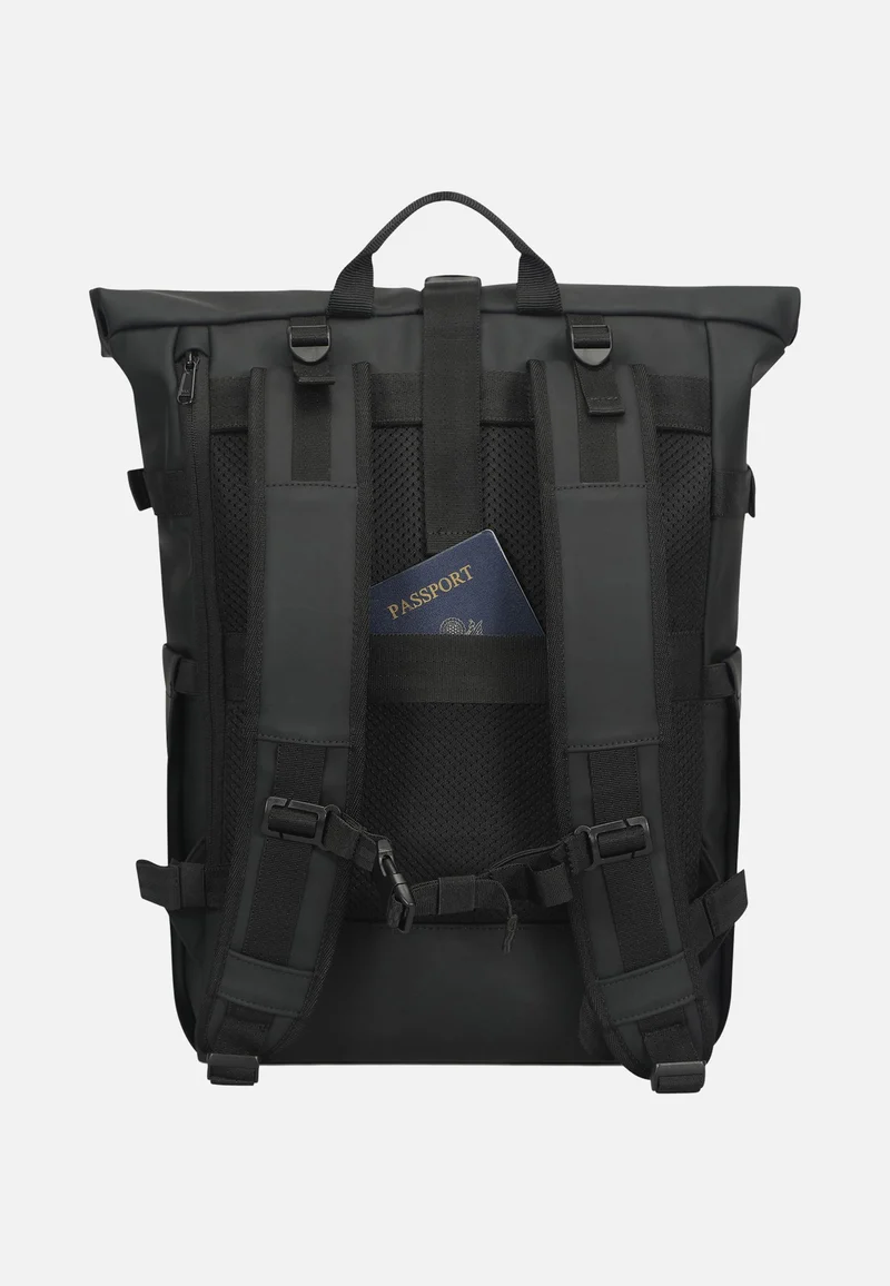 Harvey Large Black - Rolltop Rucksack