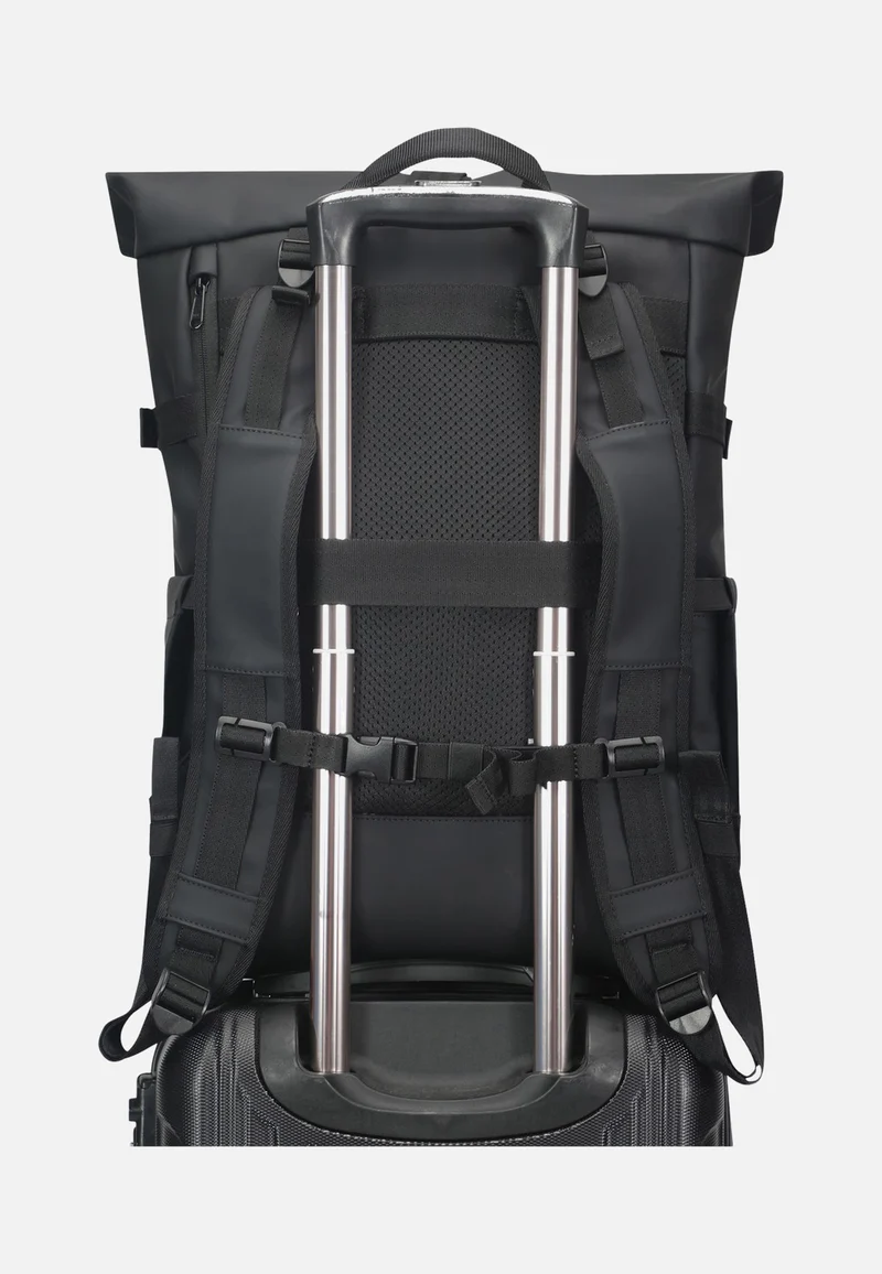 Harvey Large Black - Rolltop Rucksack